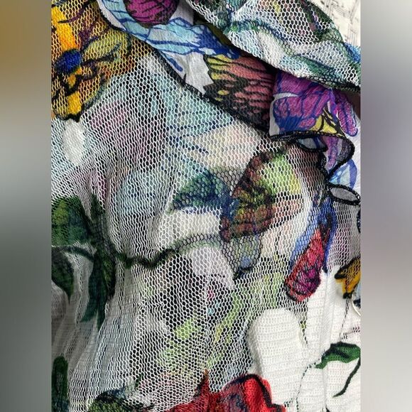 Alberto Makali Butterfly/Floral Mesh Blazer - Size M - Picture 5 of 9